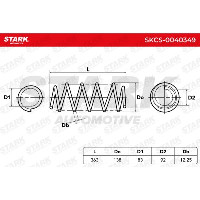 Sprężyna Zawieszenia Stark SKCS-0040349 SKCS-0040349 - foto 5