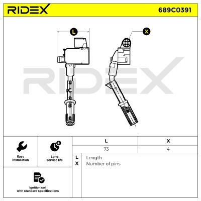 Cewka Zapłonowa RIDEX 689C0391 689C0391 - foto 6