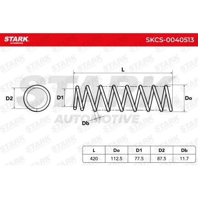 Sprężyna Zawieszenia Stark SKCS-0040513 SKCS-0040513 - foto 4