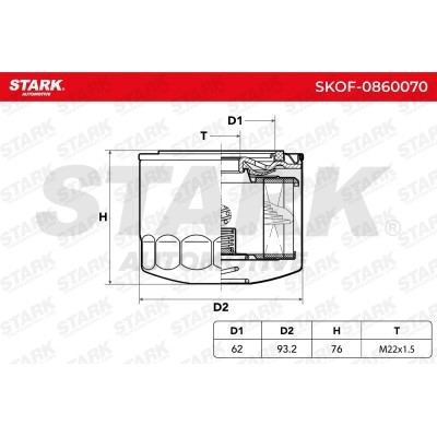 Filtr Oleju Stark SKOF-0860070 SKOF-0860070 - foto 5