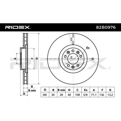 Tarcza hamulcowa RIDEX 82B0976 82B0976 - foto 5