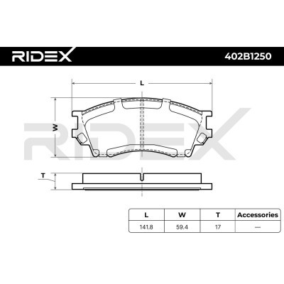Klocki hamulcowe RIDEX 402B1250 402B1250 - foto 6