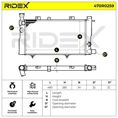 Chłodnica RIDEX 470R0259 470R0259 - foto 5