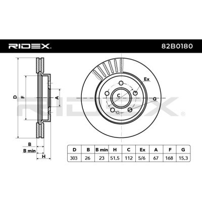 Tarcza hamulcowa RIDEX 82B0180 82B0180 - foto 5