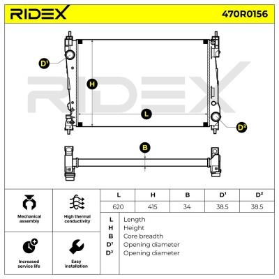 Chłodnica RIDEX 470R0156 470R0156 - foto 4
