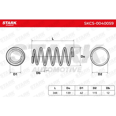 Sprężyna Zawieszenia Stark SKCS-0040059 SKCS-0040059 - foto 5