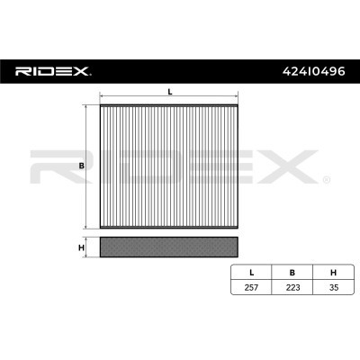 Filtr Kabinowy RIDEX 424I0496 424I0496 - foto 6