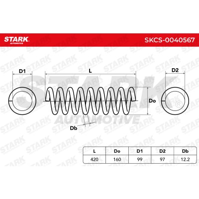 Sprężyna Zawieszenia Stark SKCS-0040567 SKCS-0040567 - foto 4