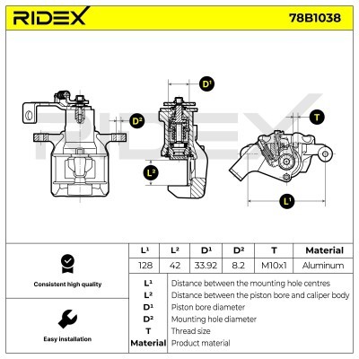 Zacisk Hamulcowy RIDEX 78B1038 78B1038 - foto 6