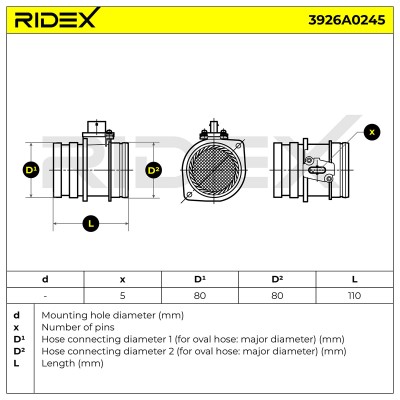 Przepływomierz RIDEX 3926A0245 3926A0245 - foto 6