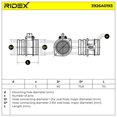 Przepływomierz RIDEX 3926A0193 3926A0193 - foto 6