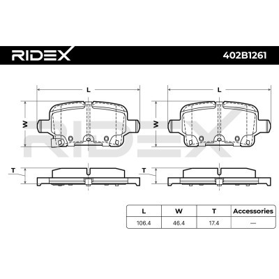 Klocki hamulcowe RIDEX 402B1261 402B1261 - foto 6