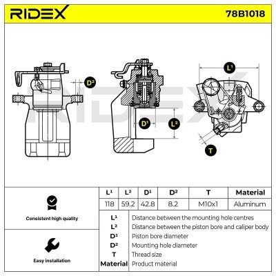 Zacisk Hamulcowy RIDEX 78B1018 78B1018 - foto 7