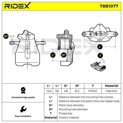 Zacisk Hamulcowy RIDEX 78B1077 78B1077 - foto 5