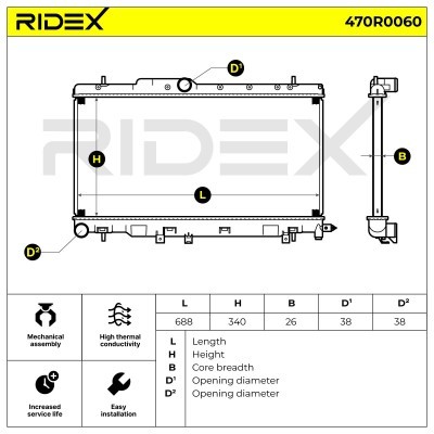 Chłodnica RIDEX 470R0060 470R0060 - foto 3