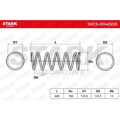 Sprężyna Zawieszenia Stark SKCS-0040225 SKCS-0040225 - foto 5