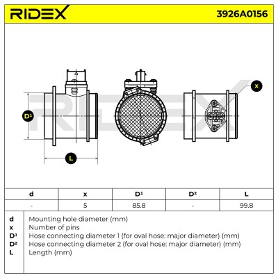 Przepływomierz RIDEX 3926A0156 3926A0156 - foto 6