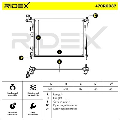 Chłodnica RIDEX 470R0087 470R0087 - foto 2