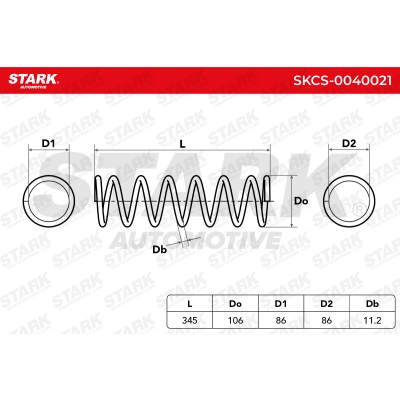 Sprężyna Zawieszenia Stark SKCS-0040021 SKCS-0040021 - foto 5