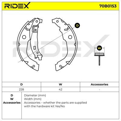 Klocki hamulcowe RIDEX 70B0153 70B0153 - foto 5
