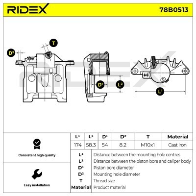 Zacisk Hamulcowy RIDEX 78B0513 78B0513 - foto 5