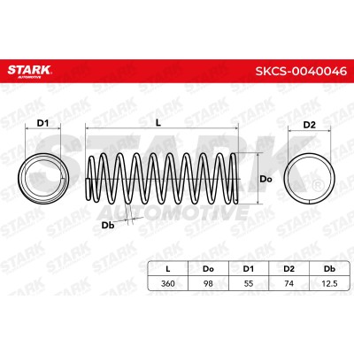 Sprężyna Zawieszenia Stark SKCS-0040046 SKCS-0040046 - foto 6
