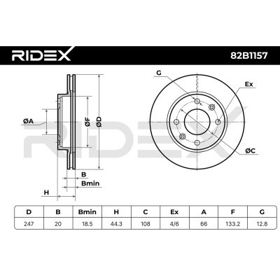 Tarcza hamulcowa RIDEX 82B1157 82B1157 - foto 8