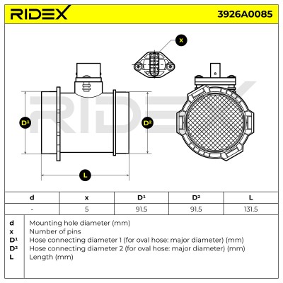 Przepływomierz RIDEX 3926A0085 3926A0085 - foto 6