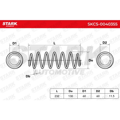 Sprężyna Zawieszenia Stark SKCS-0040355 SKCS-0040355 - foto 6
