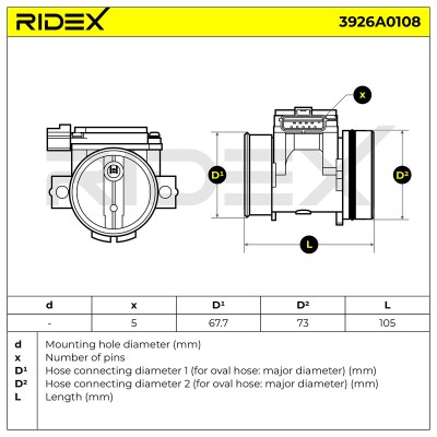 Przepływomierz RIDEX 3926A0108 3926A0108 - foto 6