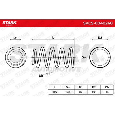 Sprężyna Zawieszenia Stark SKCS-0040240 SKCS-0040240 - foto 6