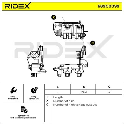 Cewka Zapłonowa RIDEX 689C0099 689C0099 - foto 4
