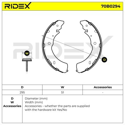 Klocki hamulcowe RIDEX 70B0294 70B0294 - foto 6