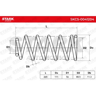 Sprężyna Zawieszenia Stark SKCS-0041204 SKCS-0041204 - foto 4