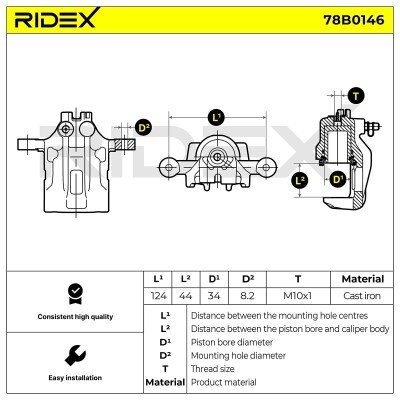 Zacisk Hamulcowy RIDEX 78B0146 78B0146 - foto 5