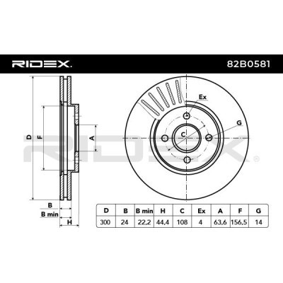 Tarcza hamulcowa RIDEX 82B0581 82B0581 - foto 3