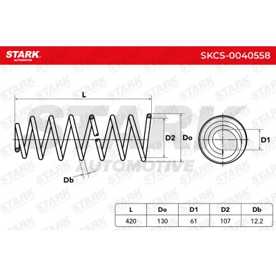 Sprężyna Zawieszenia Stark SKCS-0040558 SKCS-0040558 - foto 8