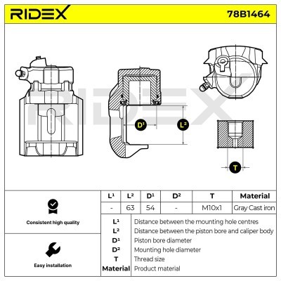 Zacisk Hamulcowy RIDEX 78B1464 78B1464 - foto 7