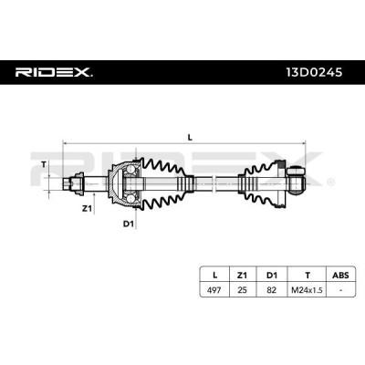 Półoś Napędowa RIDEX 13D0245 13D0245 - foto 4