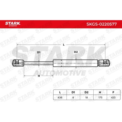 Amortyzator Pokrywy Bagażnika Stark SKGS-0220577 SKGS-0220577 - foto 5