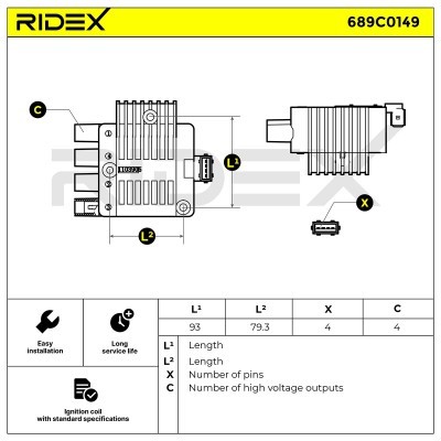 Cewka Zapłonowa RIDEX 689C0149 689C0149 - foto 3