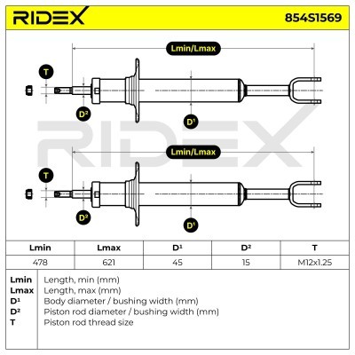 Amortyzator RIDEX 854S1569 854S1569 - foto 4