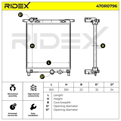 Chłodnica RIDEX 470R0796 470R0796 - foto 8