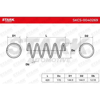 Sprężyna Zawieszenia Stark SKCS-0040269 SKCS-0040269 - foto 6