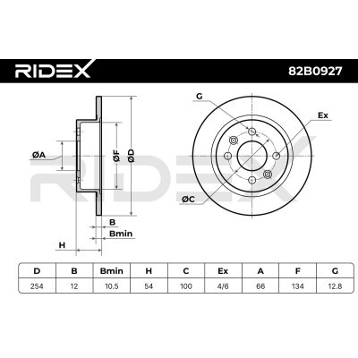 Tarcza hamulcowa RIDEX 82B0927 82B0927 - foto 3