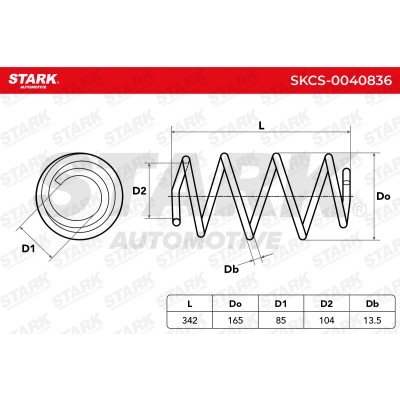 Sprężyna Zawieszenia Stark SKCS-0040836 SKCS-0040836 - foto 4