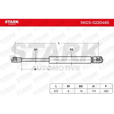 Amortyzator Pokrywy Bagażnika Stark SKGS-0220465 SKGS-0220465 - foto 5
