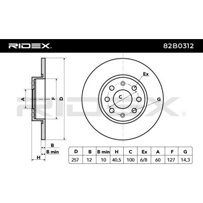 Tarcza hamulcowa RIDEX 82B0312 82B0312 - foto 4