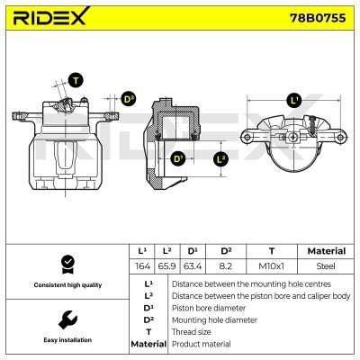 Zacisk Hamulcowy RIDEX 78B0755 78B0755 - foto 6