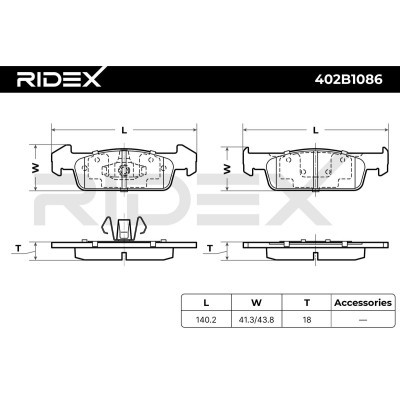 Klocki hamulcowe RIDEX 402B1086 402B1086 - foto 7